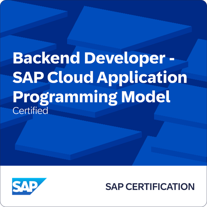 Backend Developer - SAP Cloud Application Programming Model